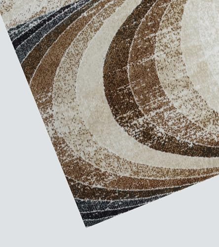 Image of Super Soft Art Collection Abstract Modern Classical Design Carpets Highest Density Silk Carpets for Home Living Room Bedroom /Hall (3x5 Feet (90x150 cm) Multi Vintage B)