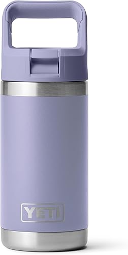 Miniatura 11 de YETI Rambler Jr. - Botella de 12 onzas para niños, con tapa con pajilla Humedales Marrón,verde bosque negro,Polvo lunar - Texturizado,marino,Power