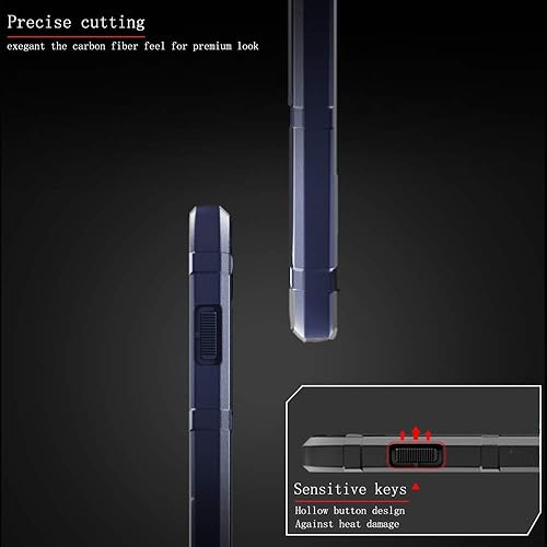 Miniatura 5 de Para iPhone 11 Caso, (Rugged Shield Series) TPU Funda Protectora Táctica Gruesa De Armadura Sólida Para iPhone 11 (6.1 Pulgadas) - Azul Marino