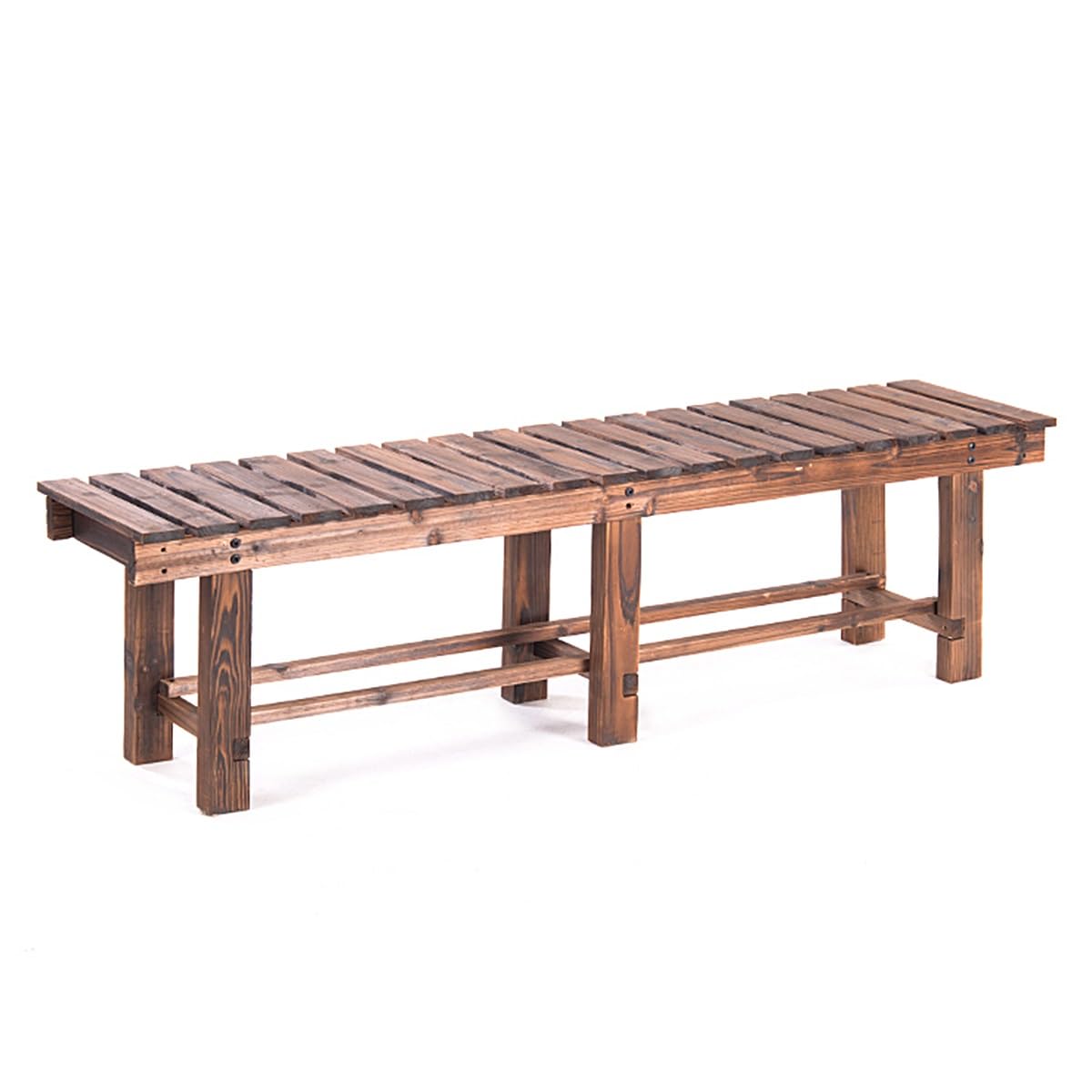 Banc en bois d'extérieur résistant intempéries grand format