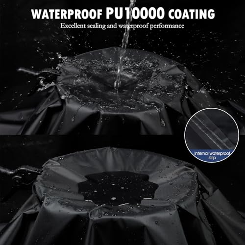 Image of Heavy Duty 900D Pontoon Boat Cover, 20'2''-22' Marine Grade Waterproof
