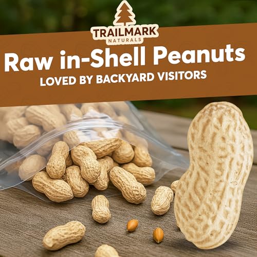 2 Pack of 5 Lb Bags (10 Pounds Total) - Raw Peanuts for Squirrels, Raw in Shell Peanuts for Birds and Wildlife- Squirrel Food, Wild Bird Seed - Grown in The USA