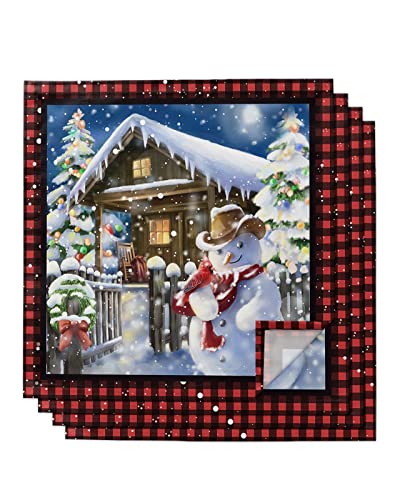 Servilletas de tela Navidad 20x20 pulg pack 4 miniatura 1