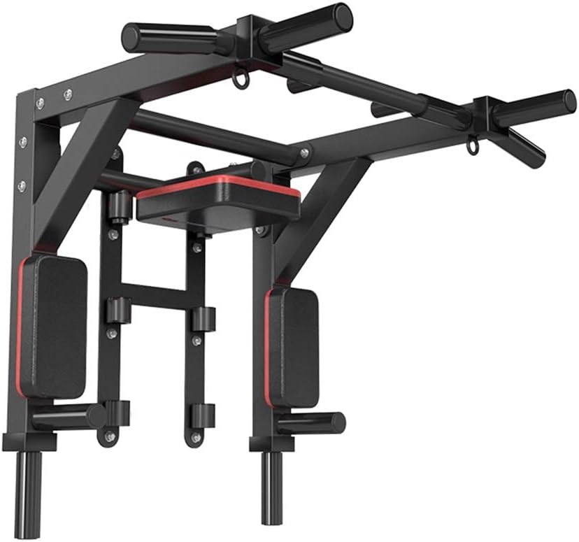 AGYH Wall Mounted Multifunctional Strength Training Chin -up Bar, Dip Stand for Indoor Home Gym Workout, Power Tower Set Support to 400kg