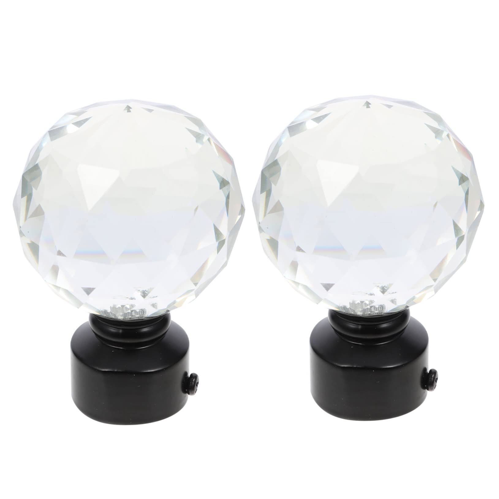 Set 2Pz Tappi Terminali per Bastoni Tende in Ferro Nero, Terminali per Bacchetta Tende Design Semplice e retrò, Accessori per Decorazione Camera da Riposo e Appartamento