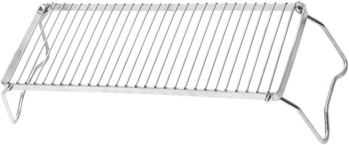 Sosoport Folding Stainless Steel Bbq Rack Camping Accessory Durable Portable Pot Support Grill for Outdoor Picnic Garden Party Cooking