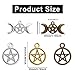 Sliverdew Alloy Pentagram Moon Charms 50PCS - Pentacle Star Pendant Lucky Witch Celestial Mixed Moon Star for DIY Earrings Necklace Bracelet Jewelry Craft Making Accessory