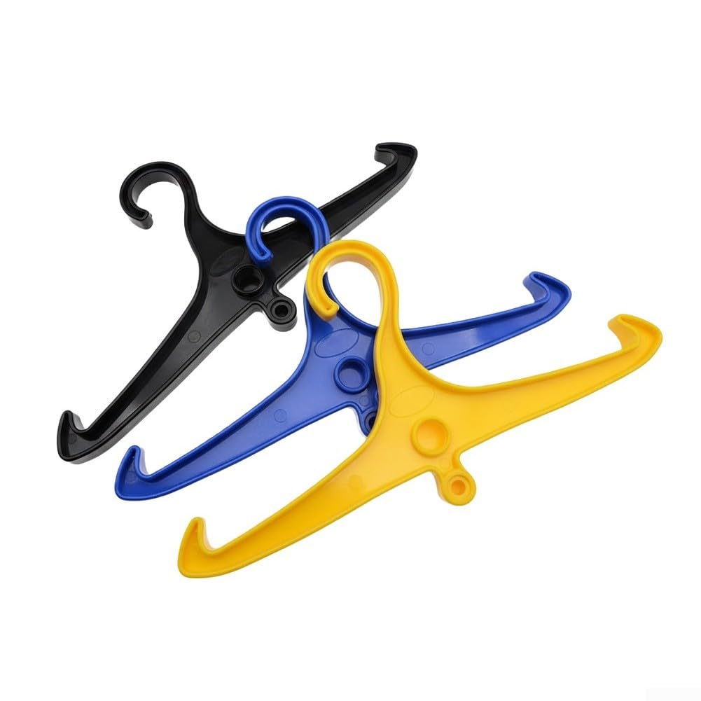 Honseadek Percha para traje de buceo con regulador de rosca DIN, estante resistente para almacenamiento de manguera de traje seco (azul)