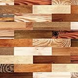 LZH-LP Carta da Parati Legno Vintage Multicolore Venature Pannelli Rustico Pellicola Adesiva Impermeabile, 44 5x500CM per Mobili Pareti Soggiorno Cucina Camera da Letto Shabby Chic DIY