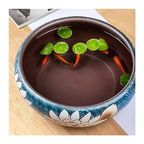 Miniatura 4 de Acuario Porcelana Pecera Cuenca Tortuga Planta Hidropónica Lirio De Agua Tazón Tanque De Agua Decoración De Escritorio Decoración Decoraciones De Tanque De Peces