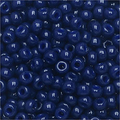Miyuki Round Rocailles Size 8/0 Seed Bead Duracoat Opaque Navy Blue Approx 22 Gram Tube 8-4493