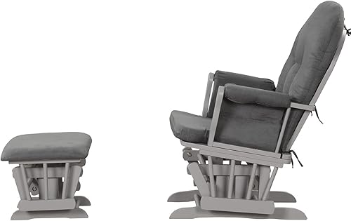 Miniatura 2 de Angel Line Grayson - Planeador y otomano, gris con cojín gris oscuro