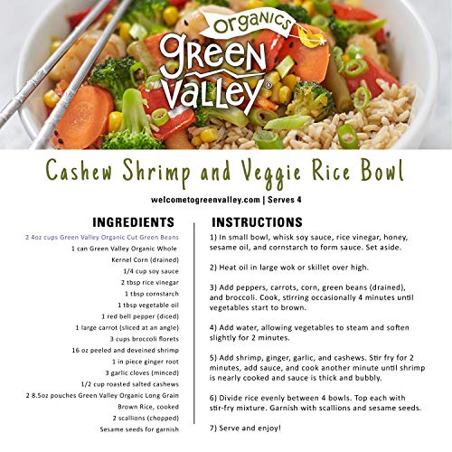 Green Valley Organics Cut Green Beans | Certified Organic | Non-GMO Project Verified | Deliciously Tender-Crisp | Six 4-pack sleeves of 4.0 ounce cups (24 cups total) - Thumbnail 6