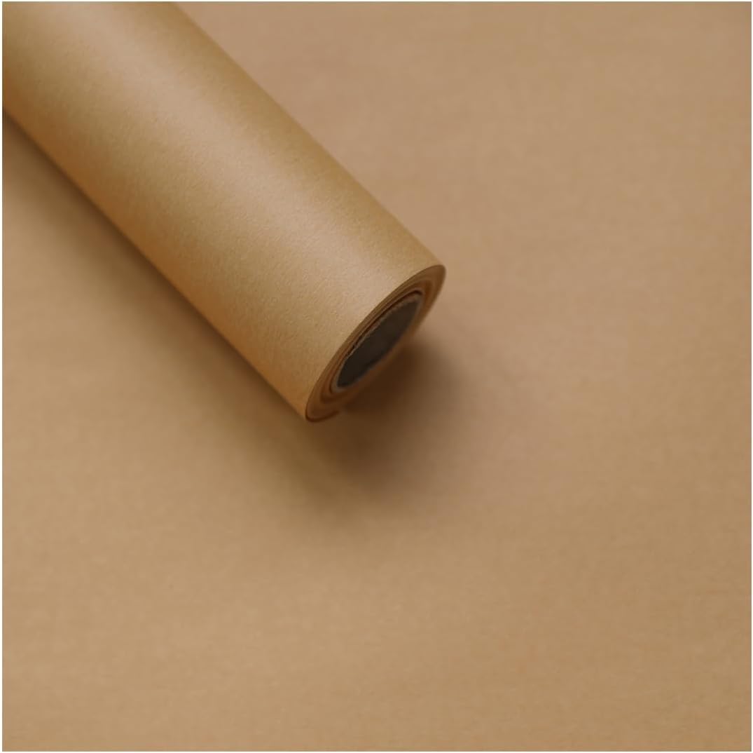 Braunes Packpapier, 38 x 114 cm, braune Papierrolle, Kunst-Bastelpapier, Kraftpapierrolle für Umzugskartons, Geschenkverpackungen, Blumenstrauß, Blumenpapier, Poster-Pinnwandpapier, Kunst und Handwerk