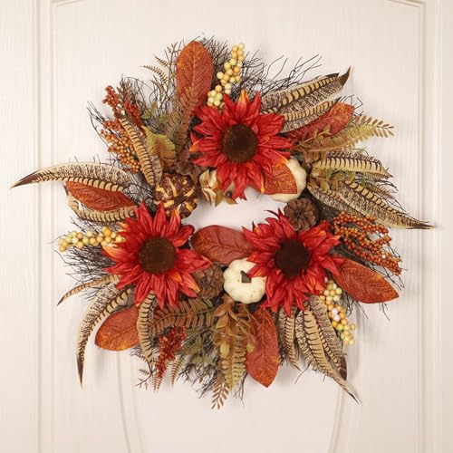 Couronnes pour porte d'entrée pour des vacances d'automne réussies