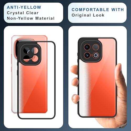 Image of CEDO Backcover for iQOO Neo 10 (5G) | Camera Protection Bump Shockproof Edge | Ultra Hybrid Transparent Acrylic Clear TPU+PC Hard Backcase Cover (Black)