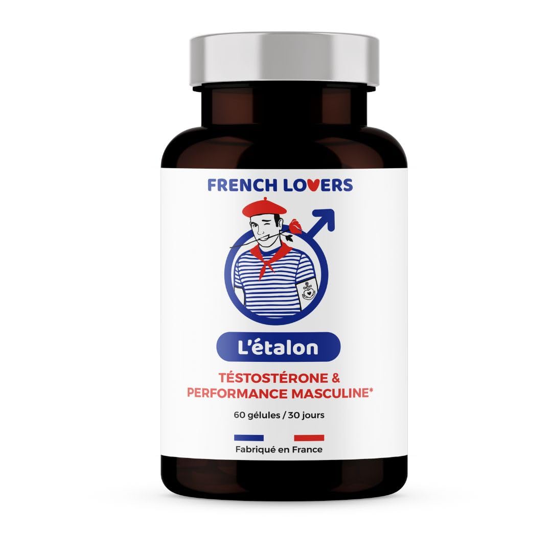 Tribulus, Maca, Zinc, L-Arginine, Boosteur de Testostérone Homme, Vigueur et Circulation sanguine - Complément Alimentaire Effet Longue Durée - Fabriqué en France - 60 Comprimés pour 1 Mois.