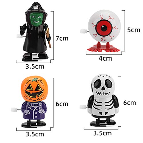 Dokeawo Halloween Wind Up Toys, 15 Pcs Halloween Toys Halloween Goody Bag Filler Novelty Jumping and Walking Toys Trick or Treat Bags Supply for Child Kids Party Favors - Thumbnail 3
