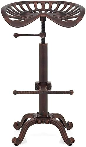 Taburetes de bar industriales, asiento giratorio para tractor, altura ajustable, 23-31 pulgadas, silla de comedor para isla de cocina