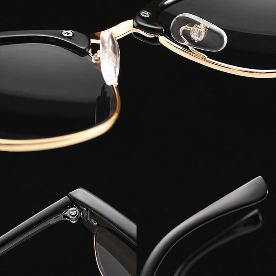 Image of Club Master Men's Classic Black Plastic Adult Oval Sunglasses with Black Polarized UV Protection Lens