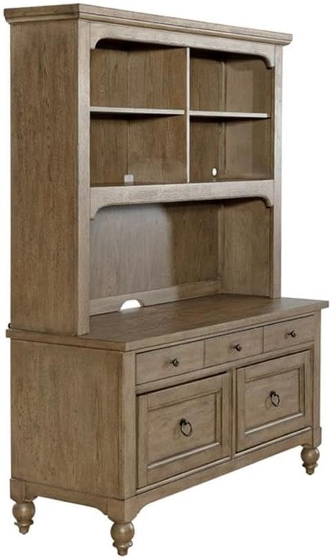 LIBERTY FURNITURE INDUSTRIES, INC. Americana Farmhouse Credenza & Hutch - Dusty Taupe