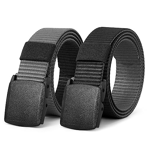 Image of JASGOOD Nylon Canvas Breathable Military Tactical Men Waist Belt With Plastic Buckle