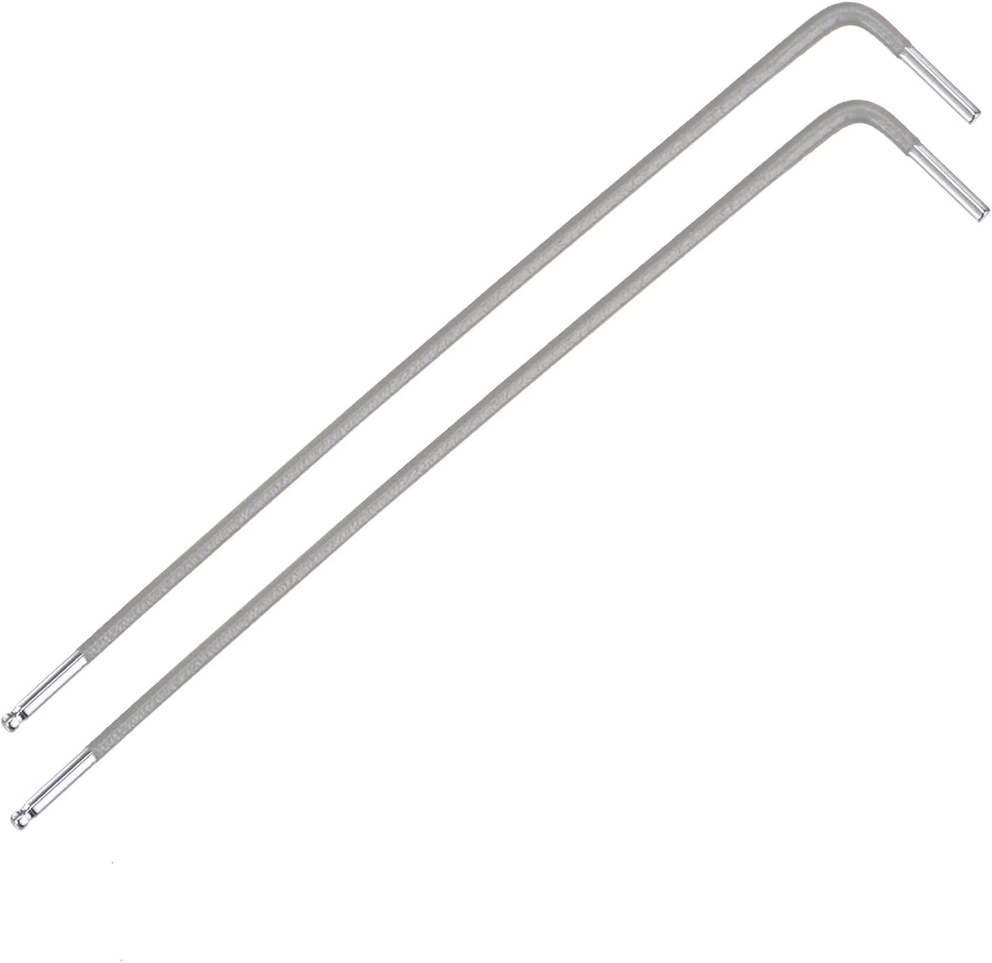 M METERXITY 2-Pack Ball End Hex Key Wrench, 1.5mm L Shape Extra Long Arm S2 Steel Repairing Tool for Bicycle/Furniture/Equipment/Motorcycle/Machinery, Metric Hexagonal Wrench [Gray]