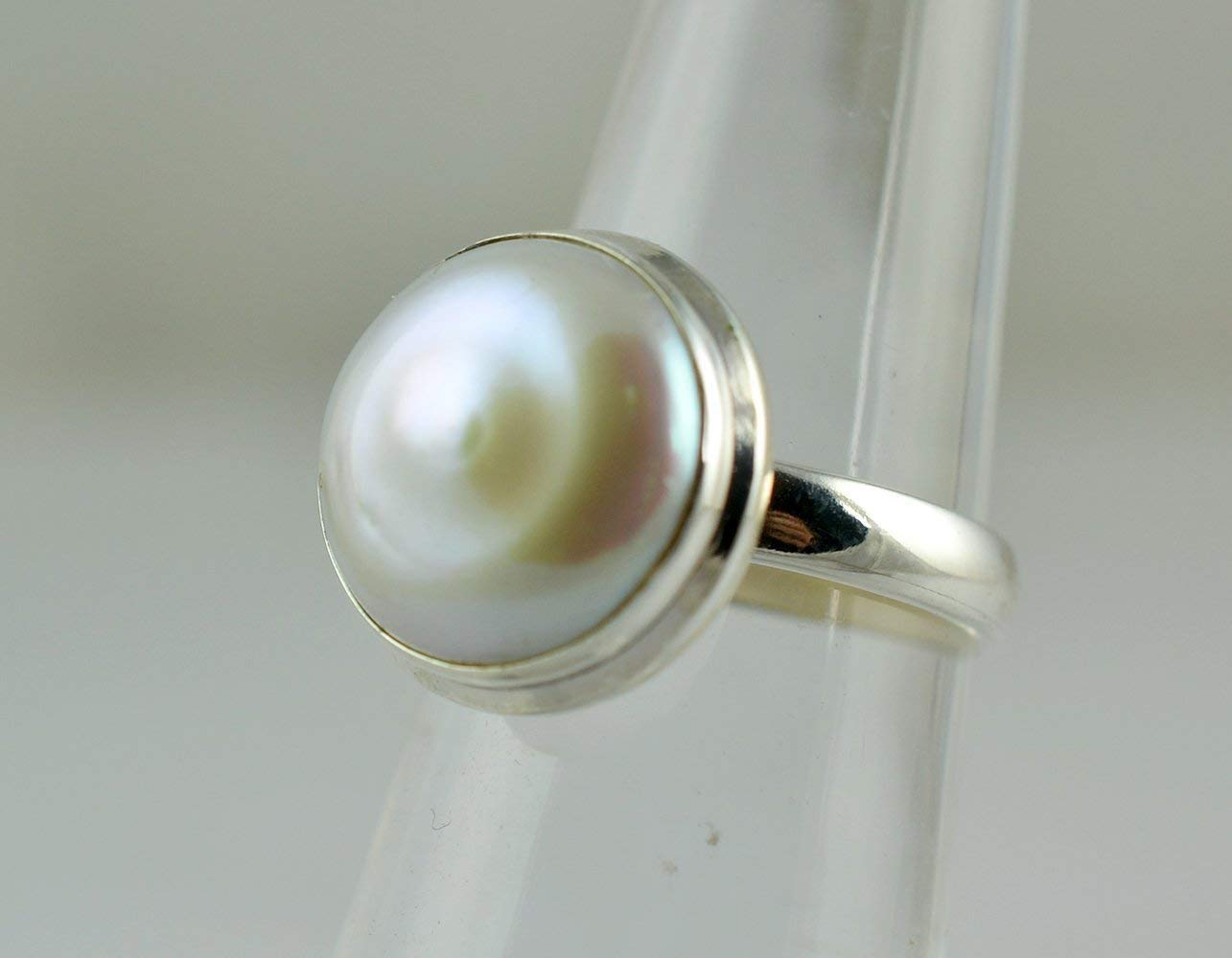 Bague Femmes Argent Sterling 925 Massif Perle d'Eau Douce