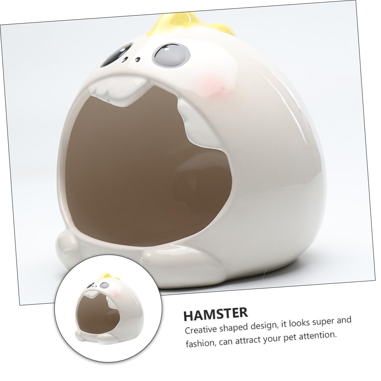 COLLBATH Dekoratives Zufälliger Hamster aus Keramik und Kühlend Hamsternest Leicht zu Reinigen Kreatives Haustierhaus Zierliches Wohnnest Stil