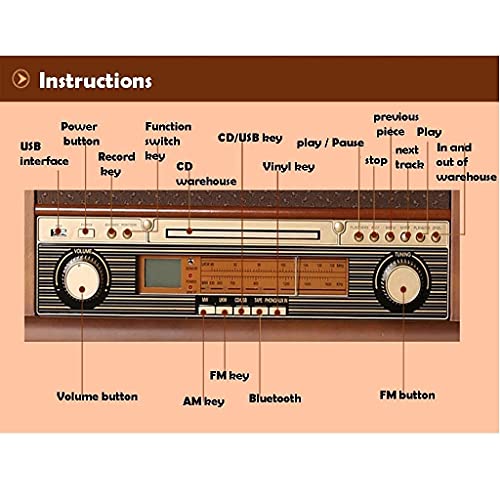 Tourne-disque avec haut-parleurs, tourne-disque en vinyle, phonographe, prend en charge la lecture de vinyle/lecture CD/AM/FM/USB (phonographe) - Les Beatles, Paul McCartney, John Lennon, RIngo Starr, George Harrison Tourne-disque avec haut-parleurs, tourne-disque en vinyle, phonographe, prend en charge la lecture de vinyle/lecture CD/AM/FM/USB (phonographe) – Image 4