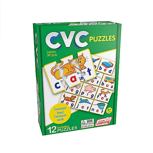 Junior Learning CVC Puzzles - 36-Piece Color-Coded Phonics Word Games - image 1