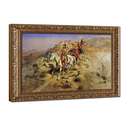 Impression sur toile sur le chemin de la guerre Russell, cadre déco murale salon 50,8 x 76,2 cm