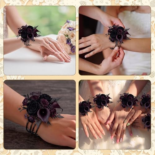 Bracelet de poignet de mariage réglable et confortable - Lot de 4