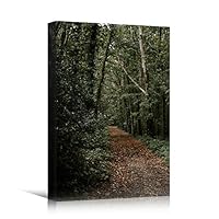 Canvas Wall Art Green Forest Dramatic Forest Landscape Living Room Multicolor Photography Rustic - 12x18 inches