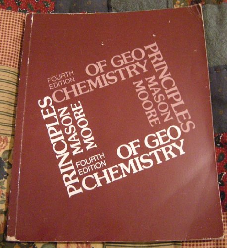 Principles of Geochemistry 0471086428 Book Cover