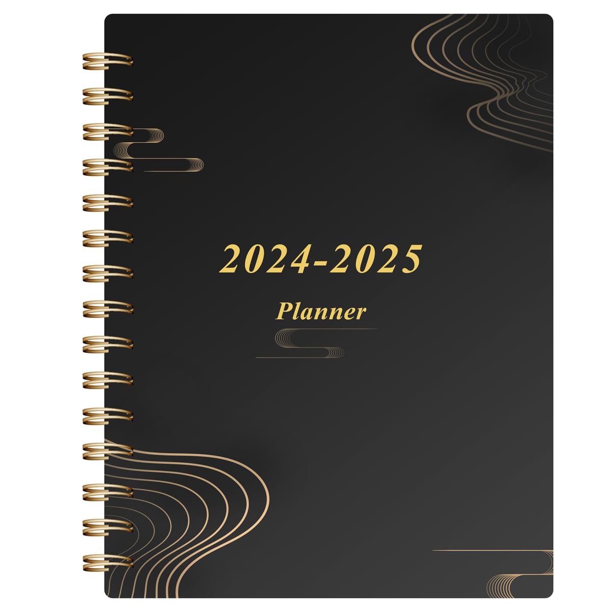 Agenda académica semanal mensual 2024-2025 – Agenda semanal de enero de 2024 a diciembre de 2024, 12 meses de 6 x 8.3 pulgadas, con cubierta flexible gruesa mejorada, encuadernación de doble alambre,