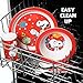Peanuts Snoopy Fun Times 5-Piece Bamboo Melamine Dinnerware Set For Kids - Red