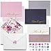 Thank You Cards-22 Bulk Blank Gold Foil Sets(6 Colors) Blank Greeting Cards for Baby & Bridal Shower, Appreciation,Wedding & Birthdays