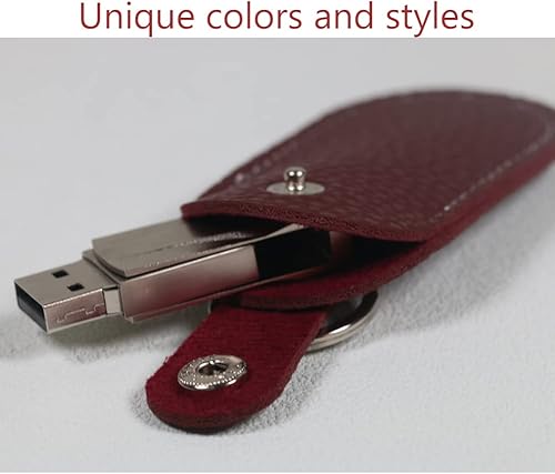 Miniatura 4 de Funda protectora de piel sintética para unidad flash USB, 3 unidades, se puede utilizar para yubikey o una funda yubikey.