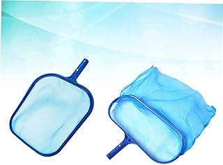 Yardwe 2pcs Tile Cleaner Spa Cleaner Degreaser Cleaner Pool Cleaning Mesh Net Pool Hand Skimmer Swimming Pool Skimmer Net Cleaning Net Swimming Pool Plastic Pool Cleaner Leaf Net Tub Blue