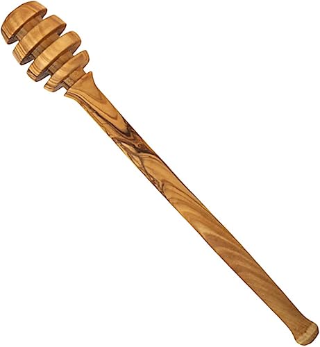 Naturally Olive Wood Honey Dipper, palito de miel de madera, cuchara de miel, tamaño L