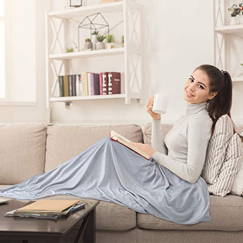 Image of EXQ Home Weighted Blanket Cover 48x72-Twin Size Premium Soft for Weighted Blanket with Zipper,Machine Washable Duvet Cover (Grey,Duvet Cover Only)