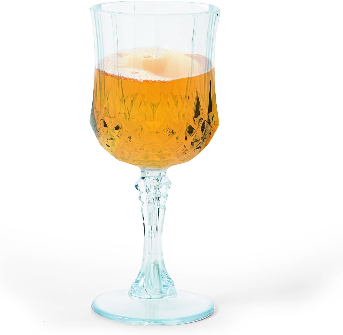 Fun Express Plastic Wine Glasses Bulk 48 Pack - Clear Disposable Wine Glasses with Stem for Parties, Weddings & Receptions | Fancy Plastic Cups, Elegant Stemware for Wine Tasting Party Supplies