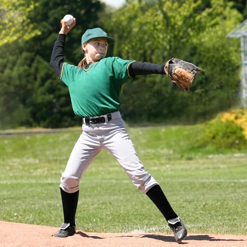 WYVAS Conjunto combo de meias e cinto de beisebol ou softball, 4 pares de meias de beisebol de futeb