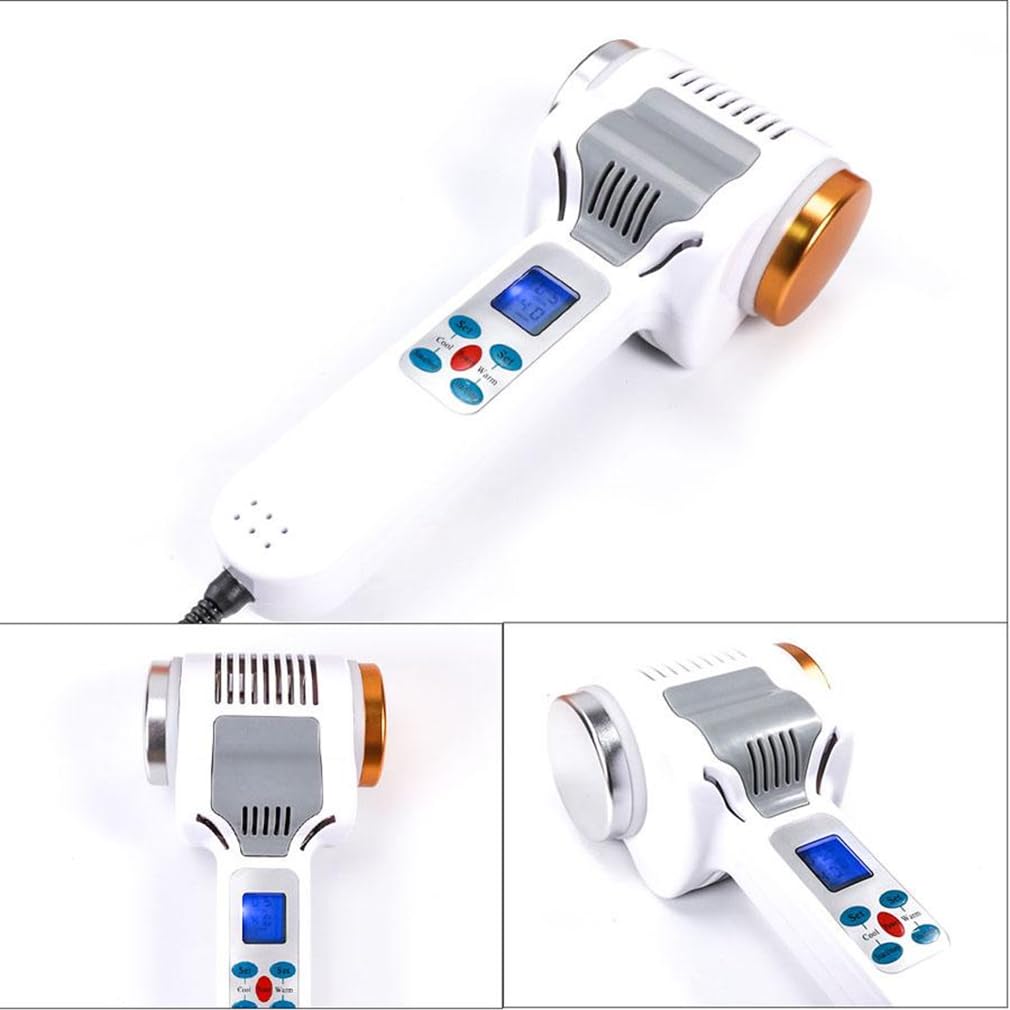 Heiß und Kalt Gesichtsmassagegerät, Doppelköpfe Hammer Vibration Massage Instrument, SPA Anti-Falten Haut Straffen Lifting Massage Maschine