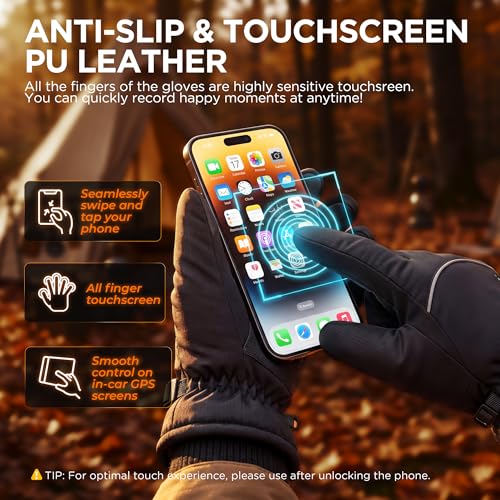 Image of rivmount Winter Gloves with Waterproof /Touchscreen /Warm, Thermal Snow Glove for Cold Weather Running, Ski, Cycling, Women Men