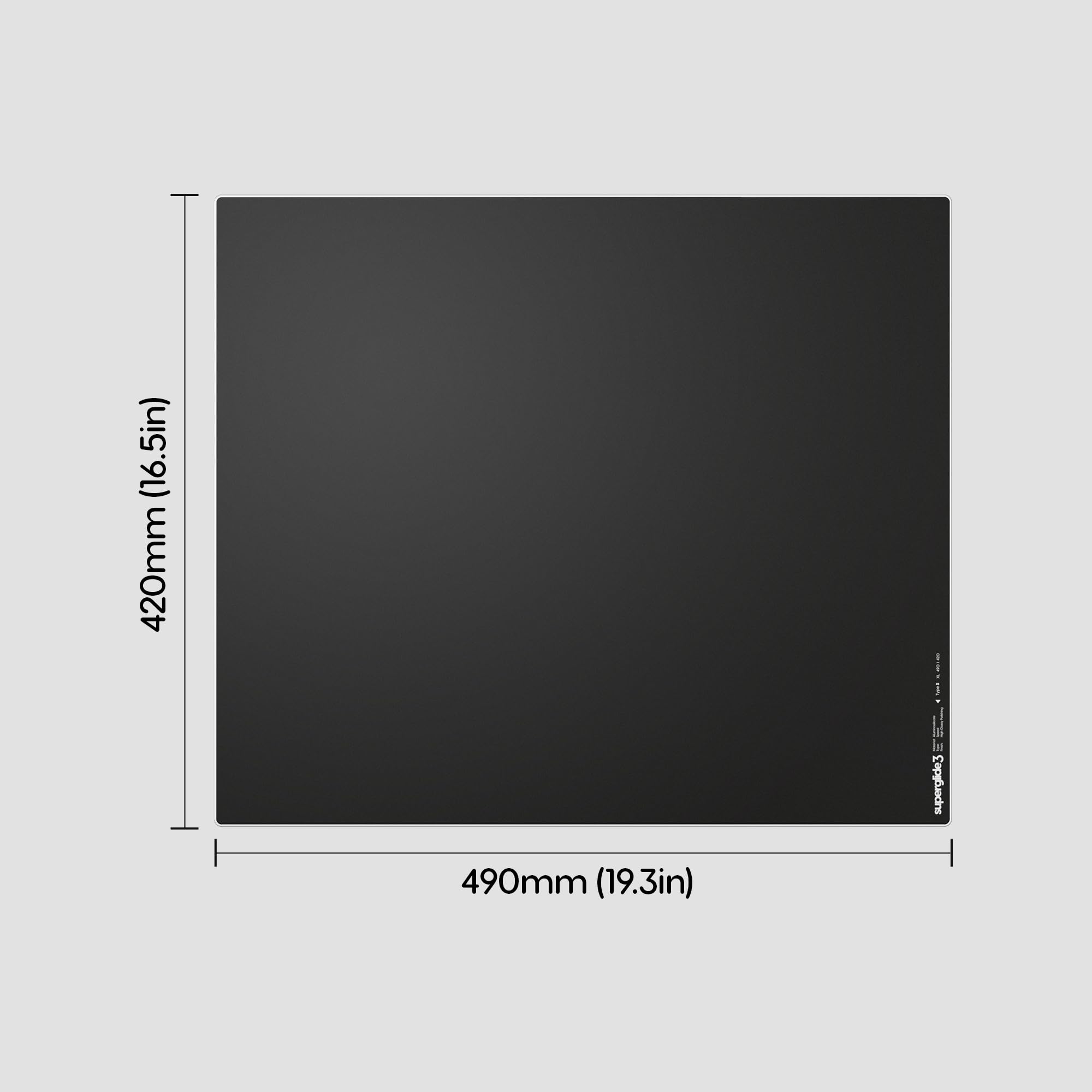Pulsar Gaming Gears Superglide Pad v3 Tappetino Gaming vetro, XL, Nero | Speed-focused glass gaming mousepad designed for faster, smoother glide and consistent control