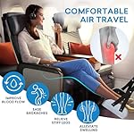 Foot Hammock for Plane Travel with Comfortable No Clashing Base, Portable Airplane Foot Rest Made with Memory Foam, Foot Sling Travel Essentials to Reduce Swelling and Soreness, Gifts for Travelers - Image 2