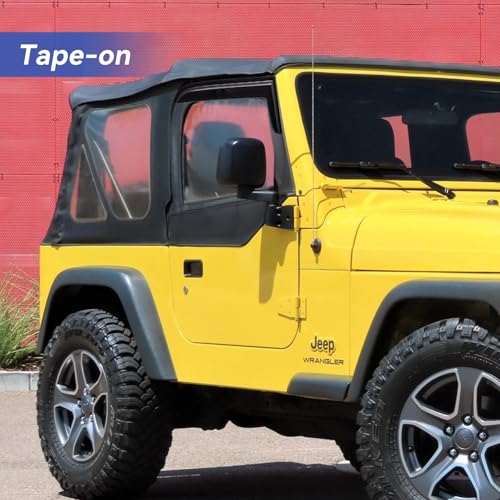 Image of Window Visors Rain Guards Shield for 1997-2006 Jeep Wrangler, Out-Channel Window Vent Wind Deflectors Visors Shades for 97-06 Wrangler TJ, 2PCS
