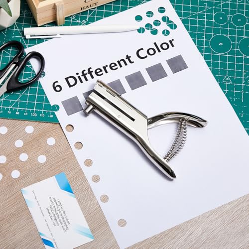 Image of Chumia 1 Pcs Heavy Duty Hole Punch 2 inch Long Reach 3 /8 Inch Paper Single One Hole Puncher Deep Throat Reduced Effort Hand Held Alloy Punch for ID PVC Cards 5 Inch Tall 25 Sheet Capacity